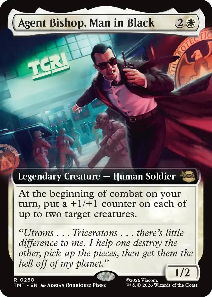 Agent Bishop, Man in Black (Extended Art) (258) (Teenage Mutant Ninja Turtles)
