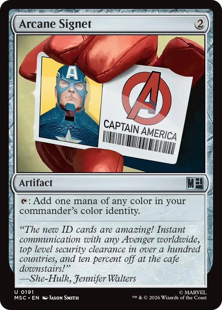 Arcane Signet (0191) (Surge Foil) (191) (Commander: Marvel Super Heroes)