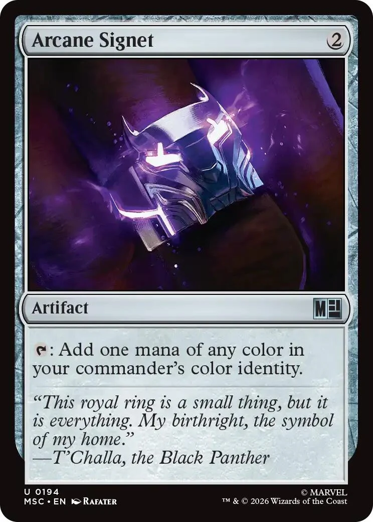 Arcane Signet (0194) (Surge Foil) (194) (Commander: Marvel Super Heroes)