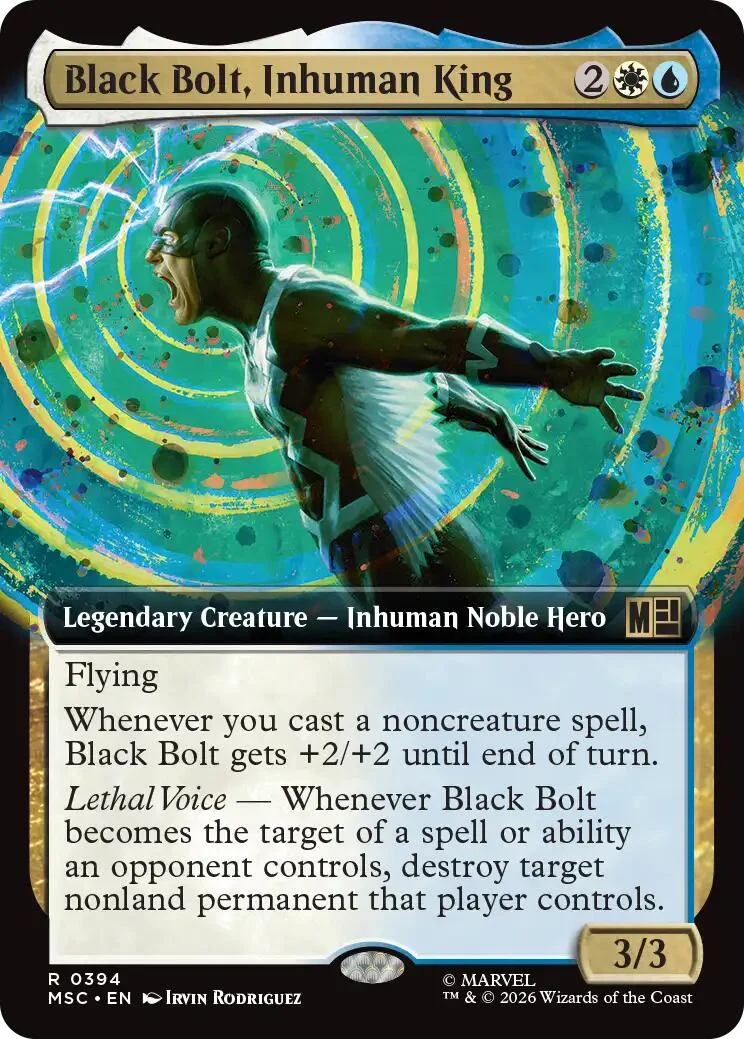Black Bolt, Inhuman King (Extended Art) (394) (Commander: Marvel Super Heroes)