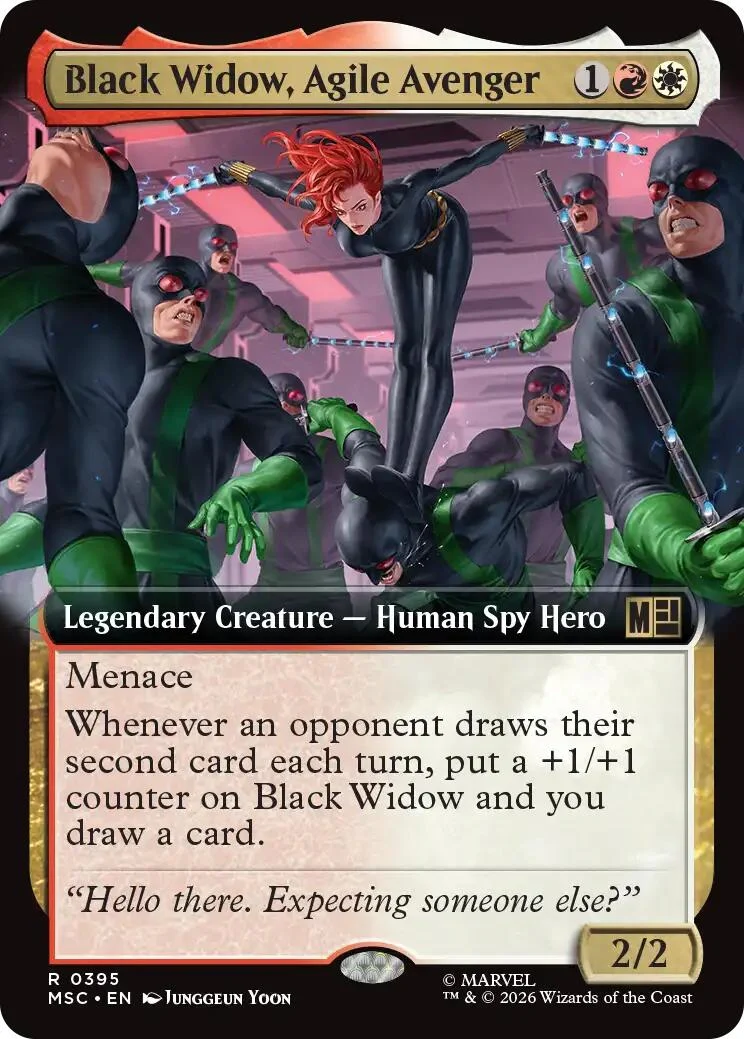 Black Widow, Agile Avenger (Extended Art) (395) (Commander: Marvel Super Heroes)