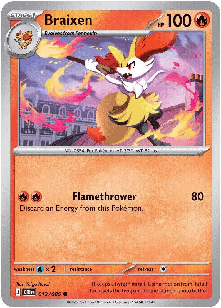 Braixen (012/086) (ME04: Chaos Rising)
