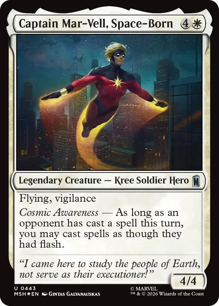 Captain Mar-Vell, Space-Born (Surge Foil) (443) (Marvel Super Heroes)