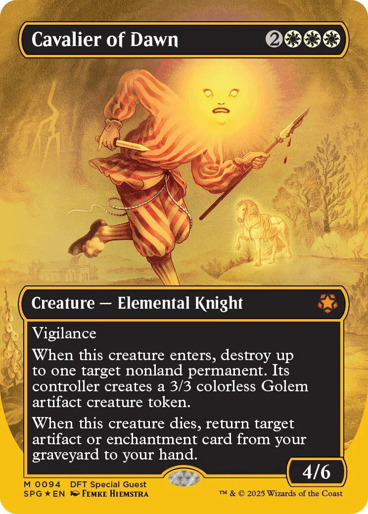 Cavalier of Dawn (Borderless) (First-Place Foil) (94) (Special Guests)