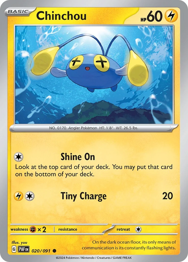 Chinchou (020/091) (SV: Paldean Fates)
