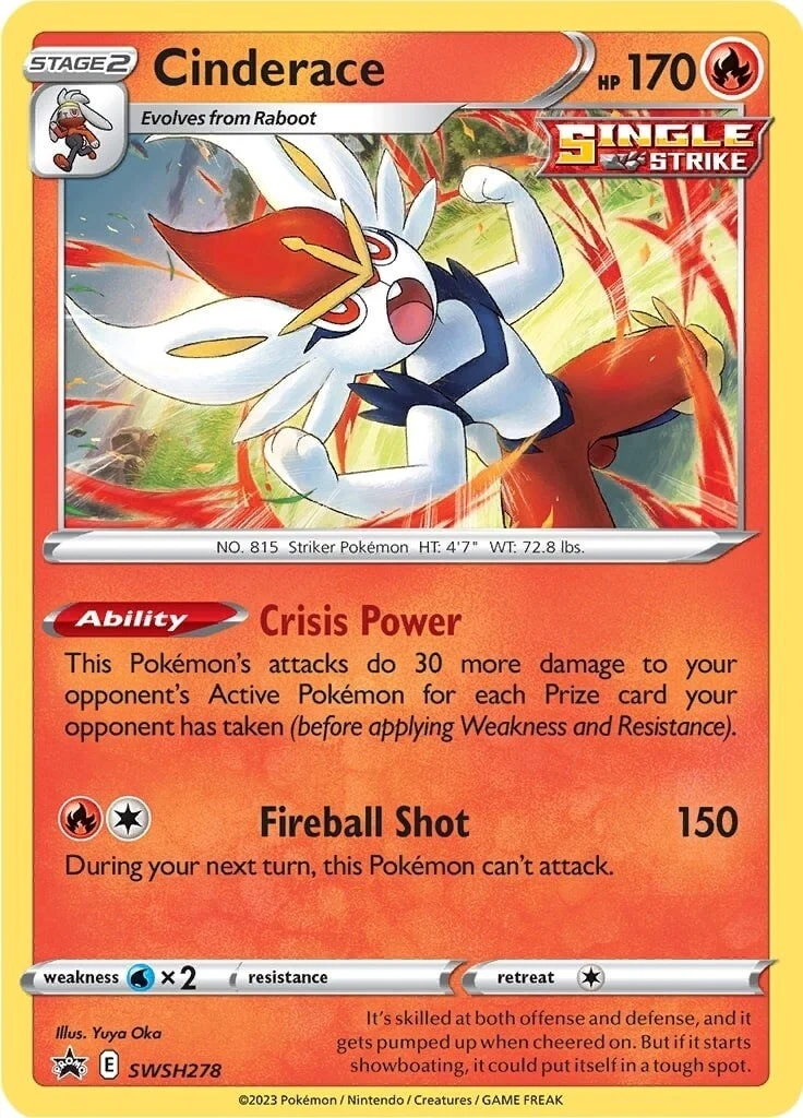 Cinderace - SWSH278 (SWSH278) (SWSH: Sword & Shield Promo Cards)