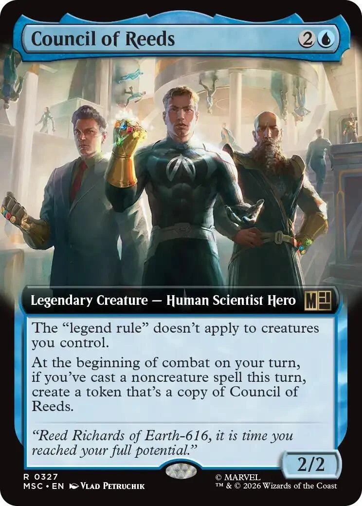 Council of Reeds (Extended Art) (327) (Commander: Marvel Super Heroes)