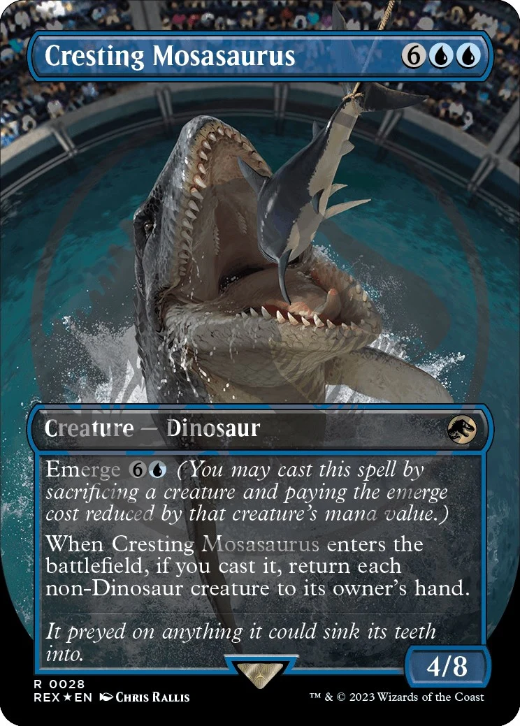 Cresting Mosasaurus (Borderless) (Emblem) (28) (Universes Beyond: Jurassic World Collection) (REX)