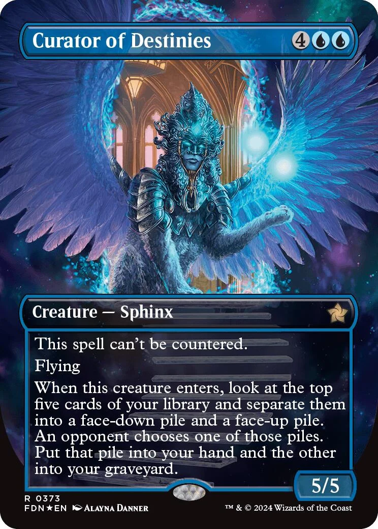 Curator of Destinies (Borderless) (Mana Foil) (373) (Foundations)