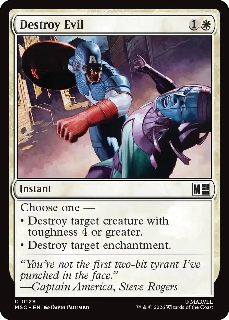 Destroy Evil (Surge Foil) (128) (Commander: Marvel Super Heroes)