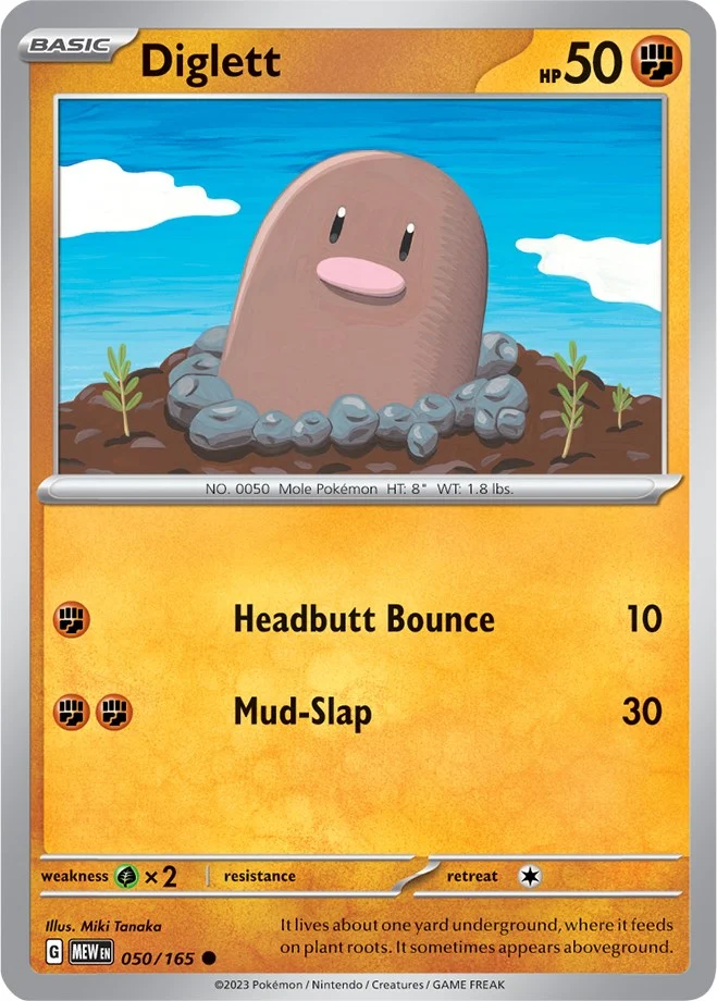 Diglett (050/165) (SV: Scarlet & Violet 151)
