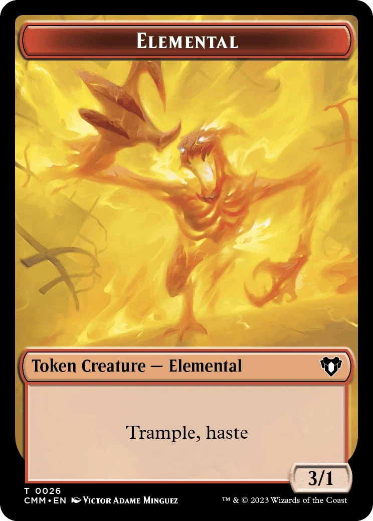 Elemental (0026) // Cat (0030) Double-Sided Token (26 // 30) (Commander Masters)
