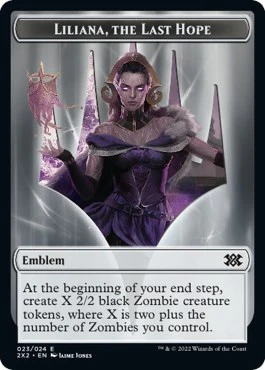 Emblem - Liliana, the Last Hope // Spirit (002) Double-Sided Token (23 // 2)