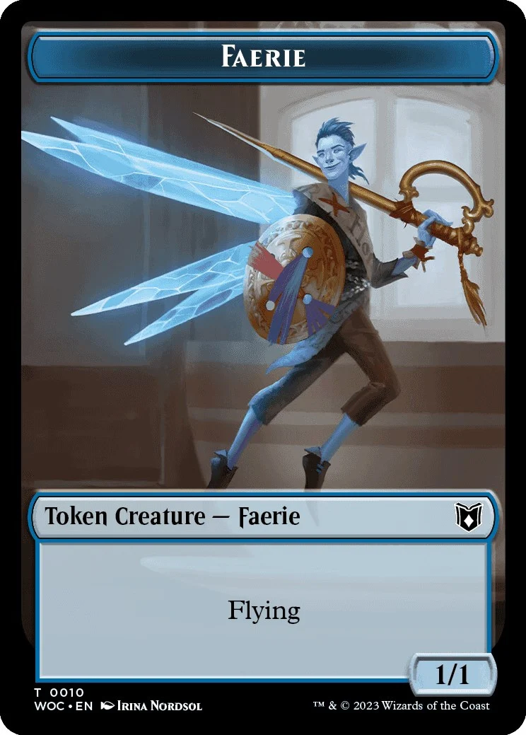 Faerie // Saproling Double-Sided Token (10 // 15)