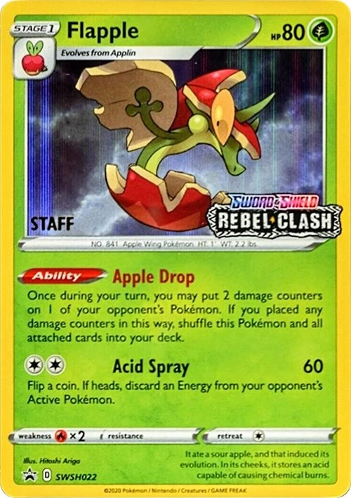 Flapple - SWSH022 (Prerelease) [Staff] (SWSH022) (SWSH: Sword & Shield Promo Cards)