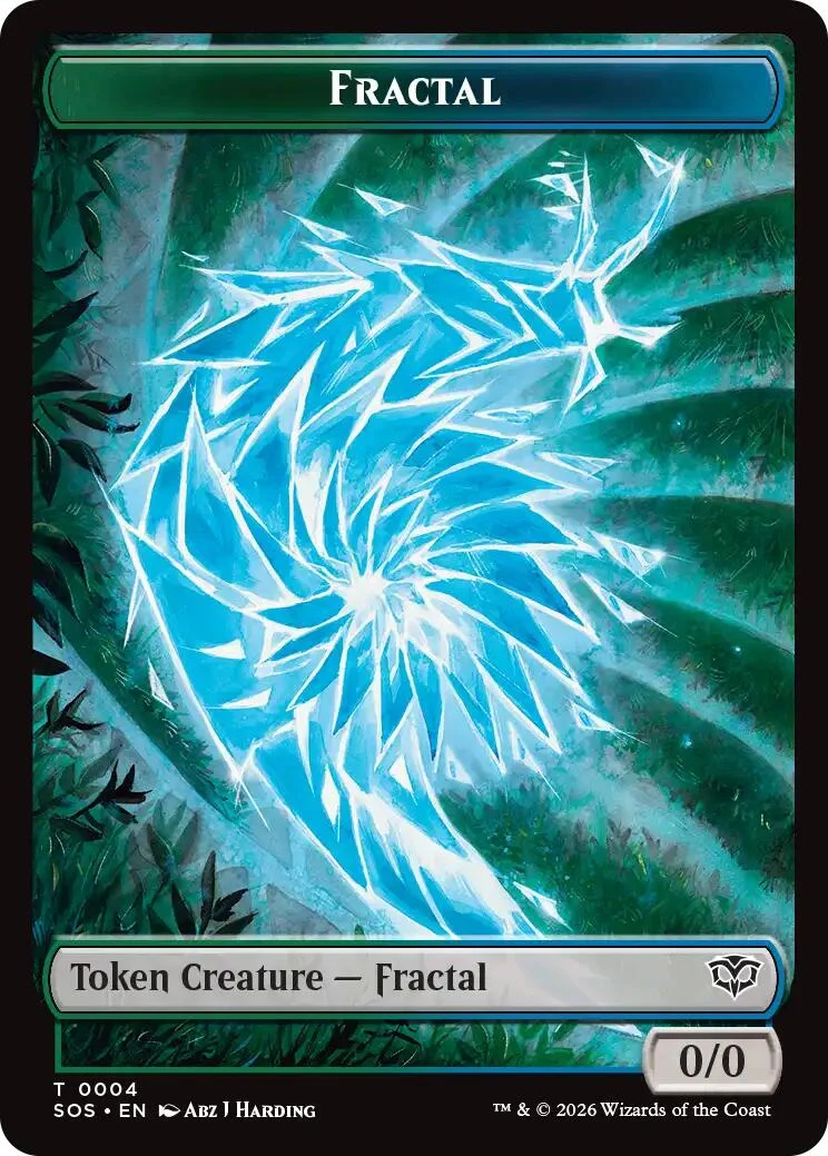 Fractal (0004) // Elemental (0002) Double-Sided Token (4 // 2) (Secrets of Strixhaven)