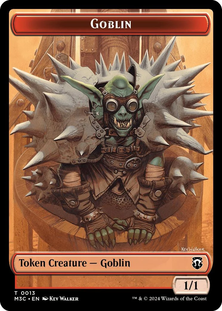 Goblin (Ripple Foil) // Tarmogoyf Double-Sided Token (13 // 22)