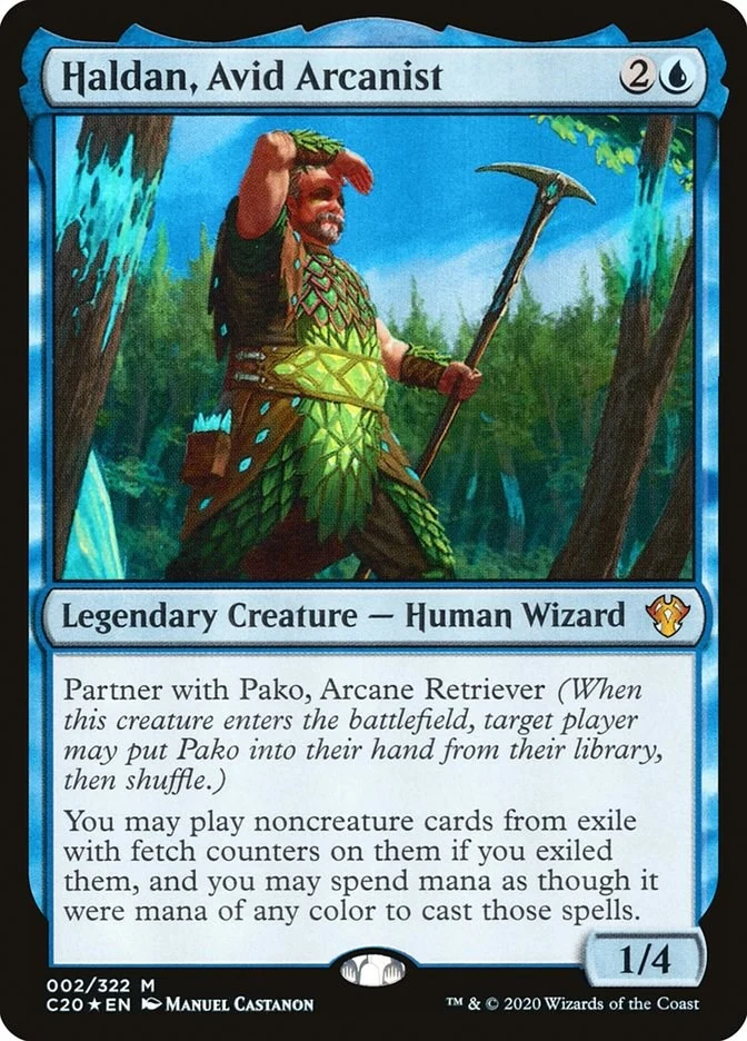 Haldan, Avid Arcanist (2) (Commander 2020) (C20)
