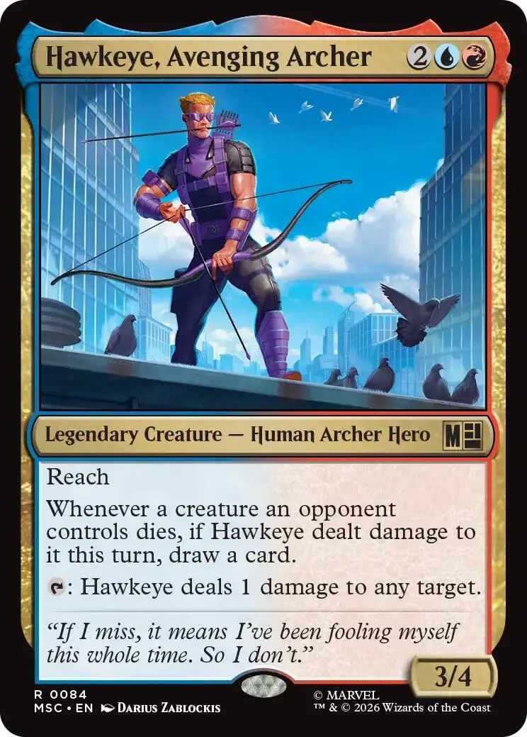 Hawkeye, Avenging Archer (84) (Commander: Marvel Super Heroes)