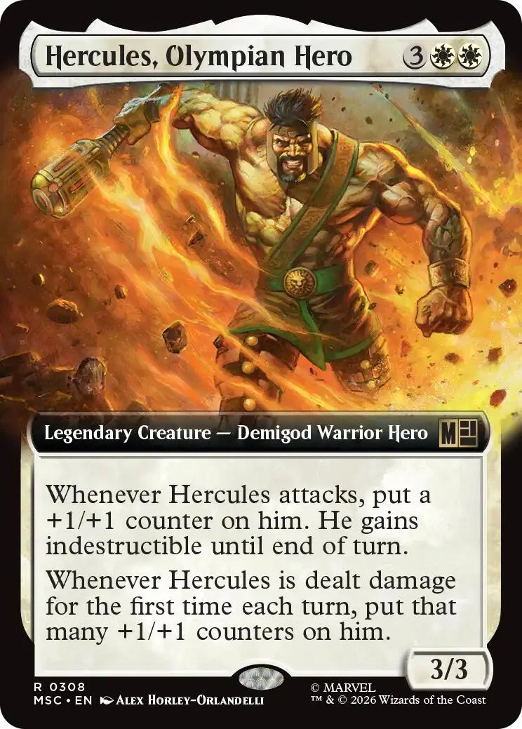 Hercules, Olympian Hero (Extended Art) (308) (Commander: Marvel Super Heroes)
