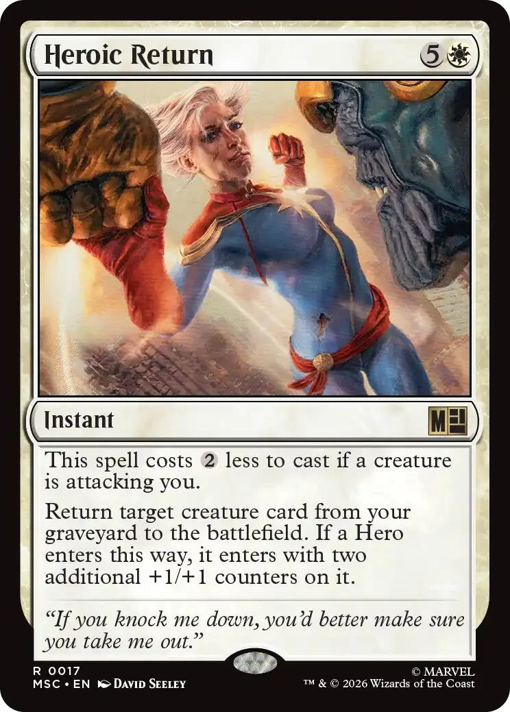 Heroic Return (Surge Foil) (17) (Commander: Marvel Super Heroes)