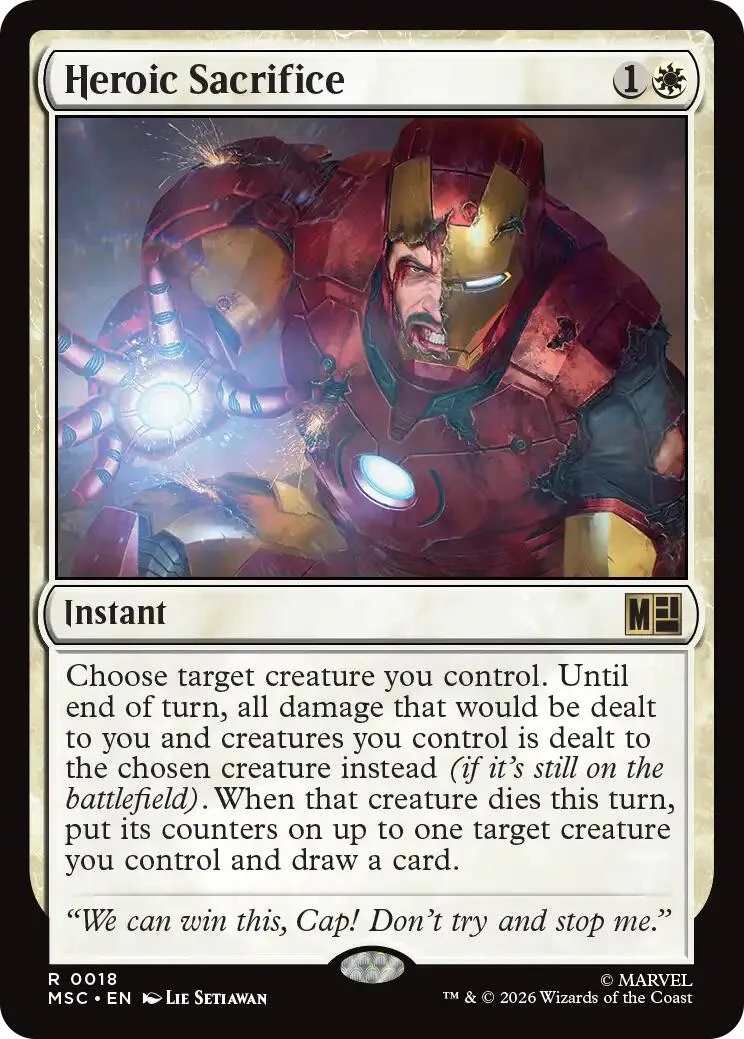 Heroic Sacrifice (Surge Foil) (18) (Commander: Marvel Super Heroes)