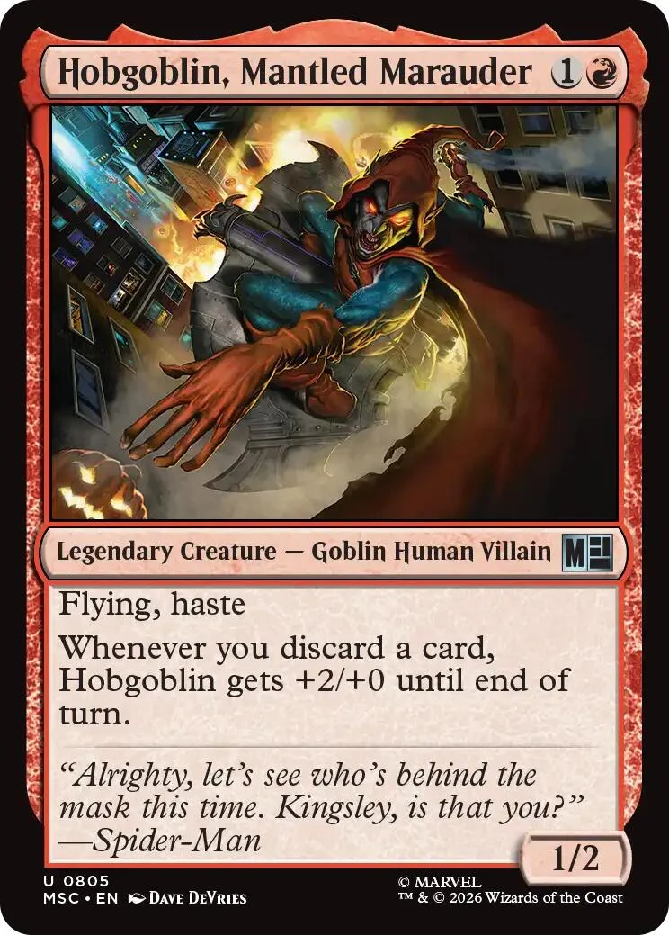 Hobgoblin, Mantled Marauder (805) (Commander: Marvel Super Heroes)