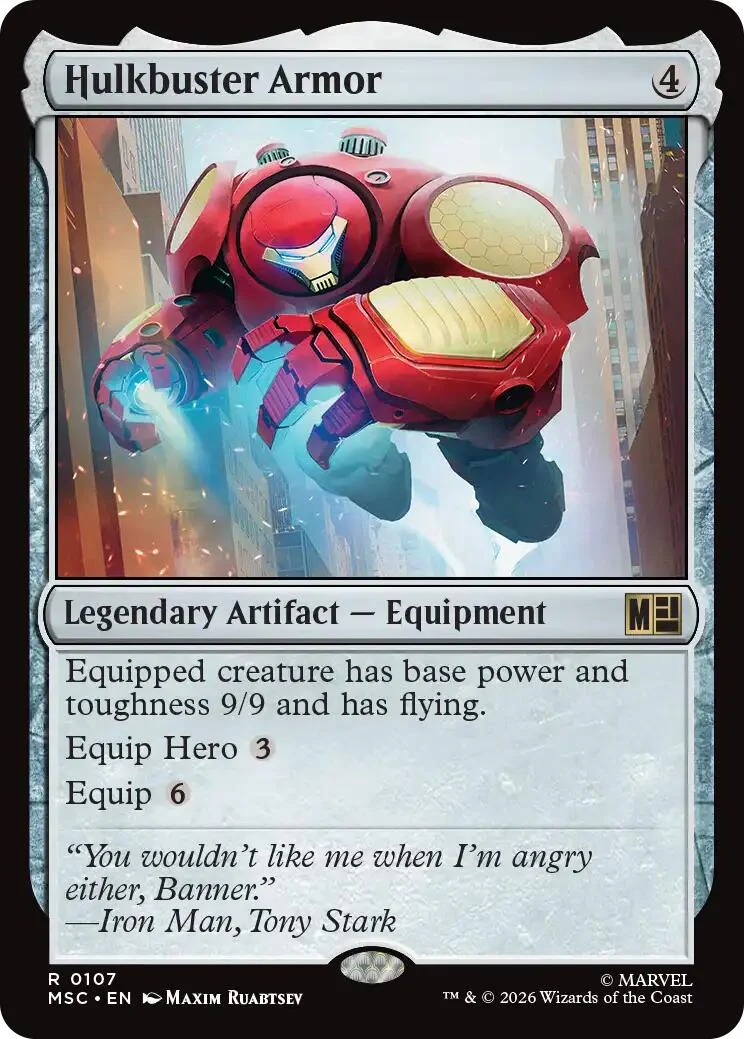 Hulkbuster Armor (Surge Foil) (107) (Commander: Marvel Super Heroes)