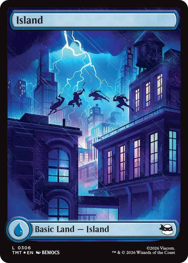 Island (0306) (Surge Foil) (306) (Teenage Mutant Ninja Turtles)