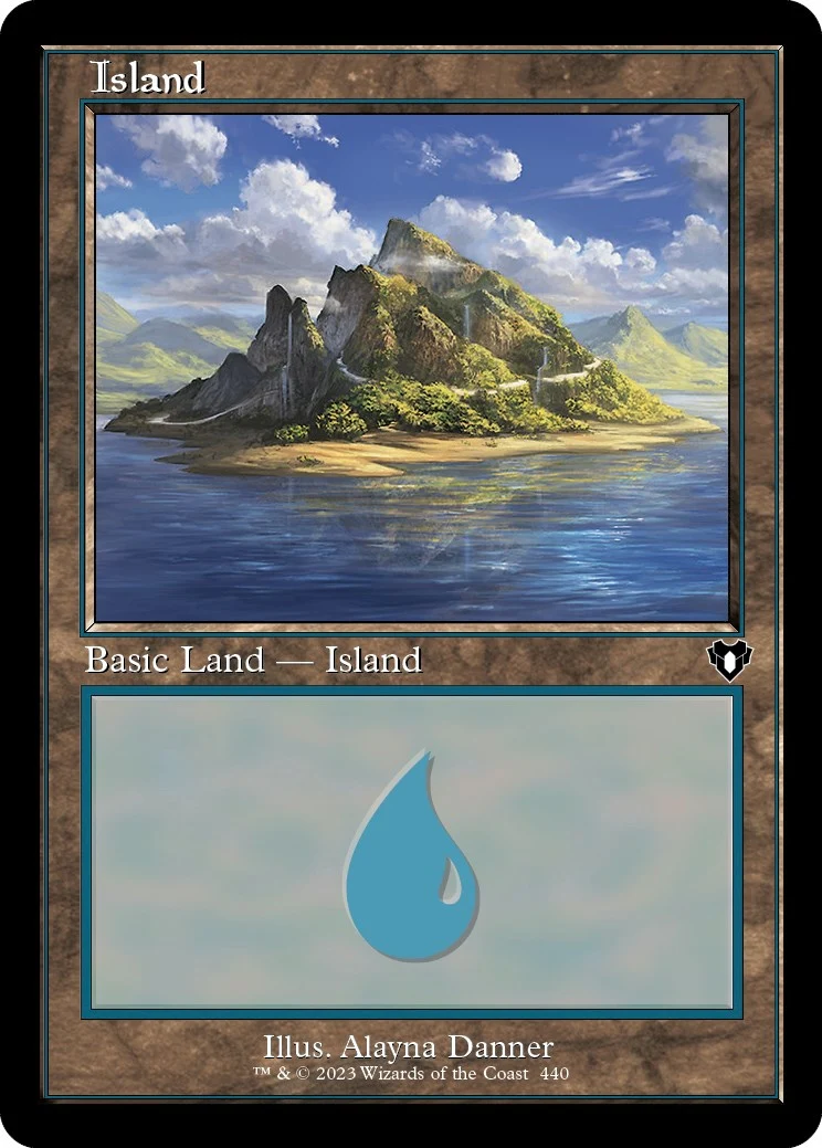 Island (440) (Retro Frame) (440) (Commander Masters)