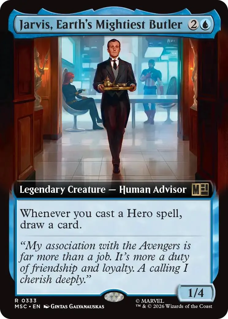 Jarvis, Earth's Mightiest Butler (Extended Art) (333) (Commander: Marvel Super Heroes)
