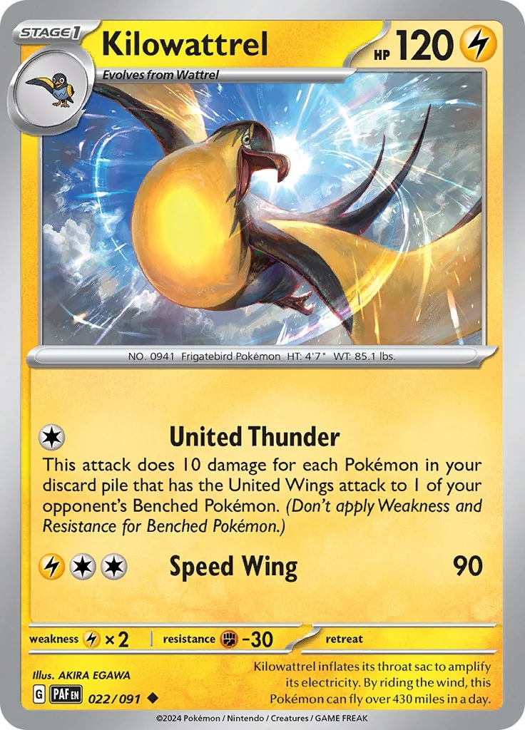 Kilowattrel (022/091) (SV: Paldean Fates)