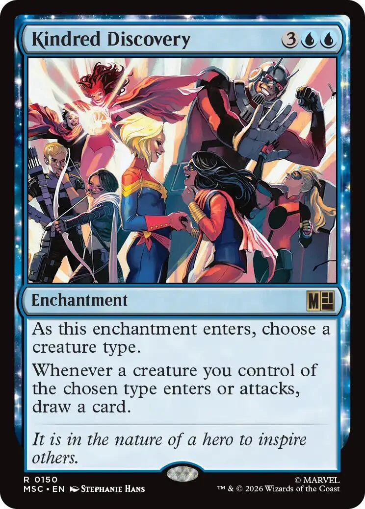 Kindred Discovery (Surge Foil) (150) (Commander: Marvel Super Heroes)