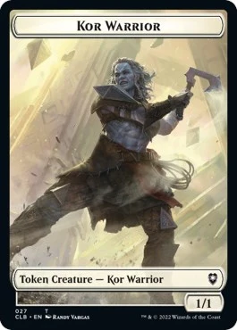 Kor Warrior // Shapeshifter (023) Double-Sided Token (27 // 23)