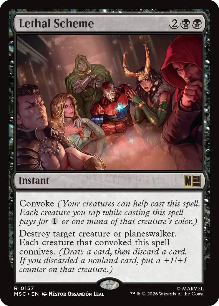 Lethal Scheme (Surge Foil) (157) (Commander: Marvel Super Heroes)
