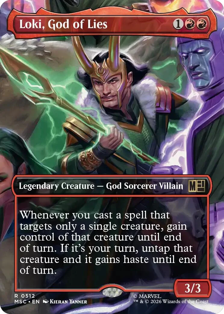 Loki, God of Lies (Borderless) (512) (Commander: Marvel Super Heroes)