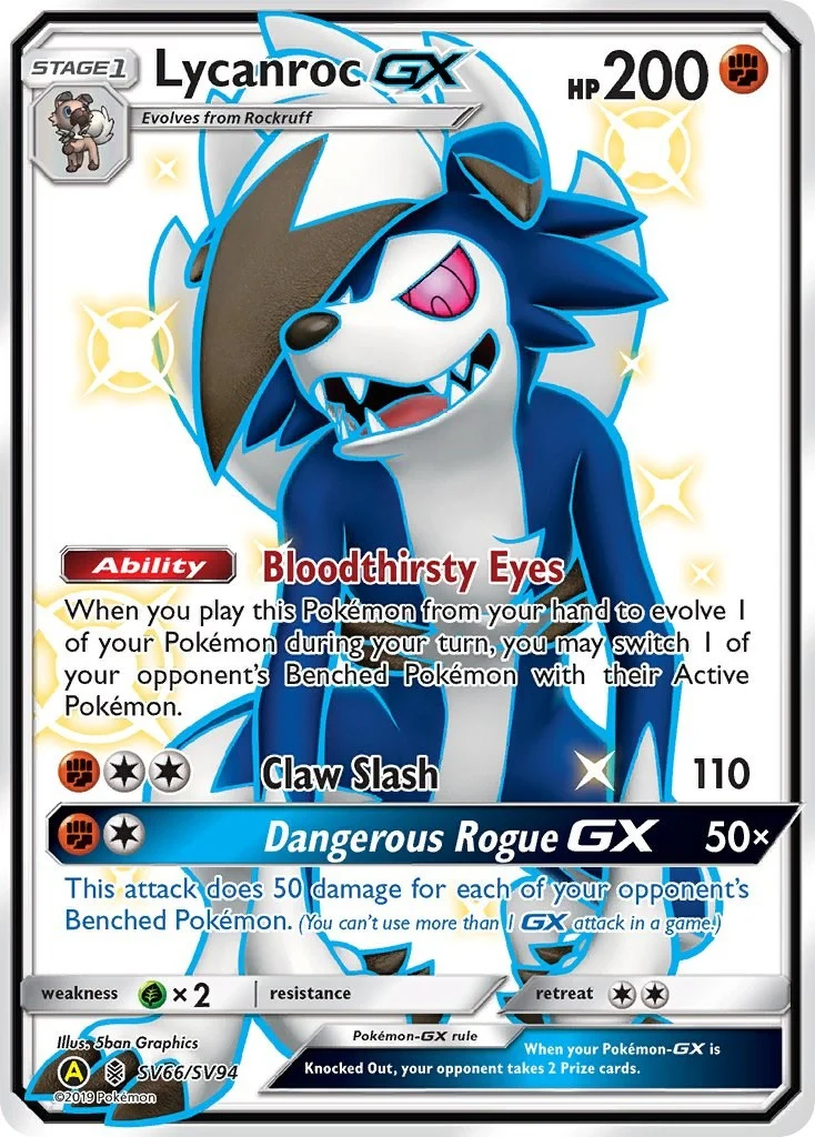 Lycanroc GX (SV66) (SV66/SV94) (Hidden Fates: Shiny Vault)