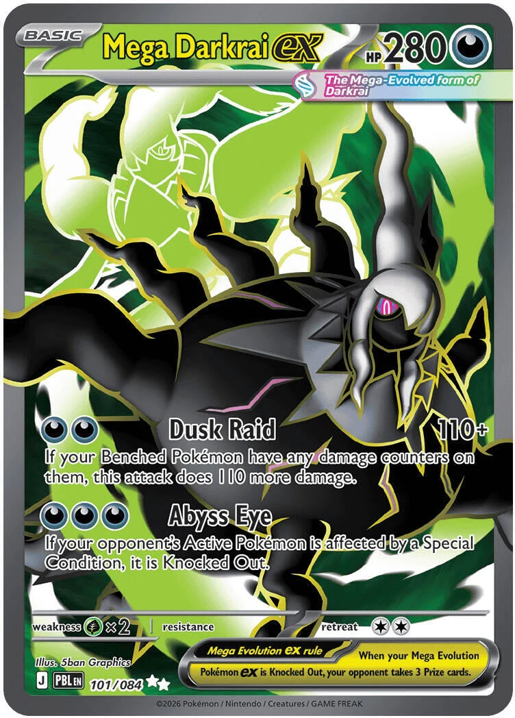 Mega Darkrai ex (101/084) (ME05: Pitch Black) (ME05)