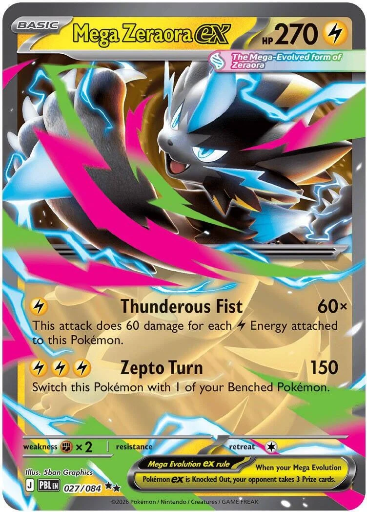Mega Zeraora ex (027/084) (ME05: Pitch Black) (ME05)