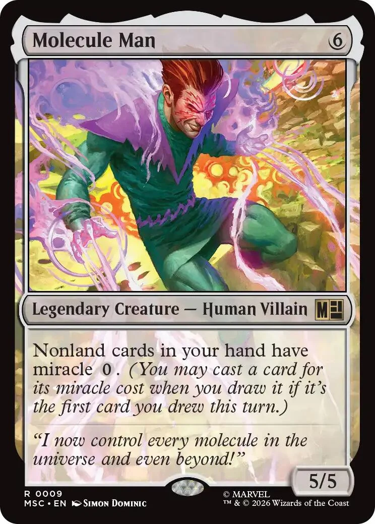 Molecule Man (Surge Foil) (9) (Commander: Marvel Super Heroes)