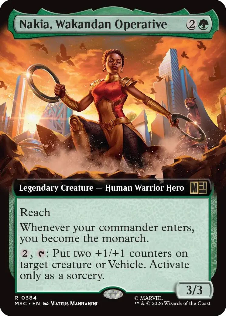 Nakia, Wakandan Operative (Extended Art) (384) (Commander: Marvel Super Heroes)