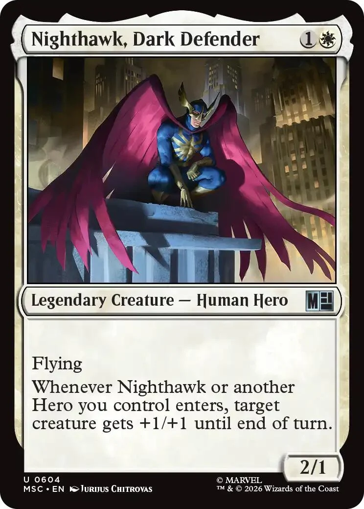 Nighthawk, Dark Defender (604) (Commander: Marvel Super Heroes)