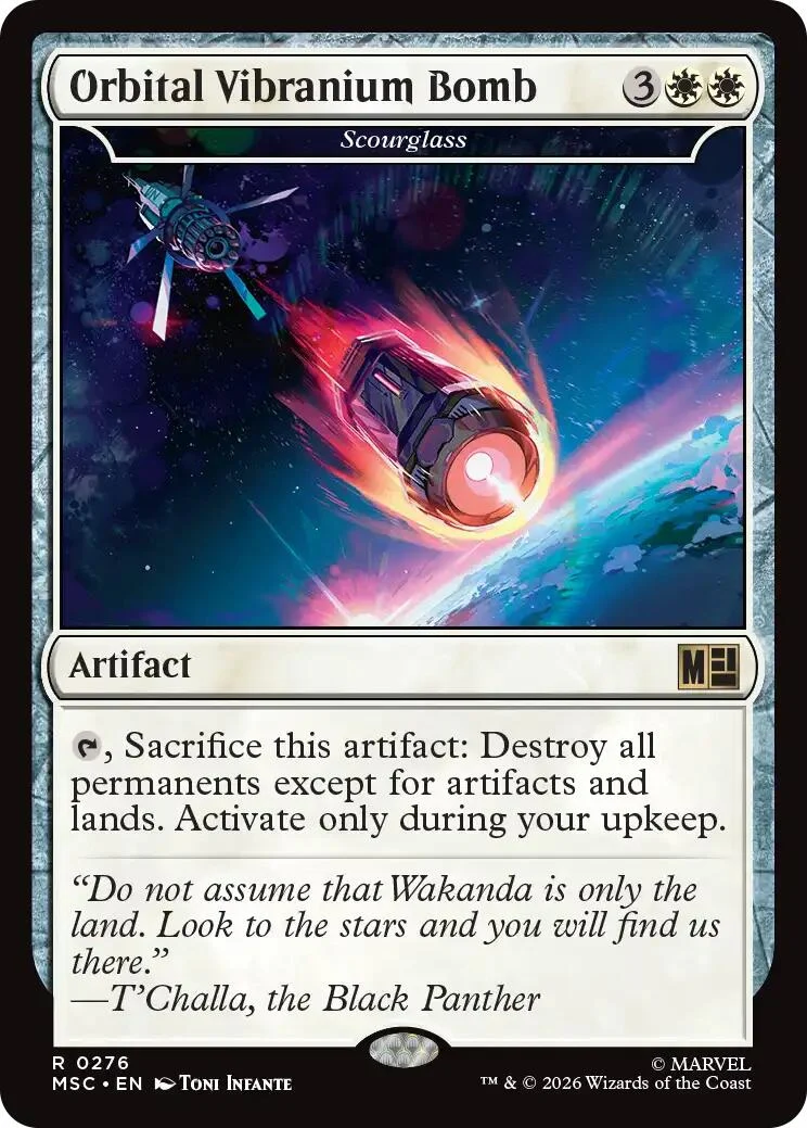 Orbital Vibranium Bomb - Scourglass (Surge Foil) (276) (Commander: Marvel Super Heroes)