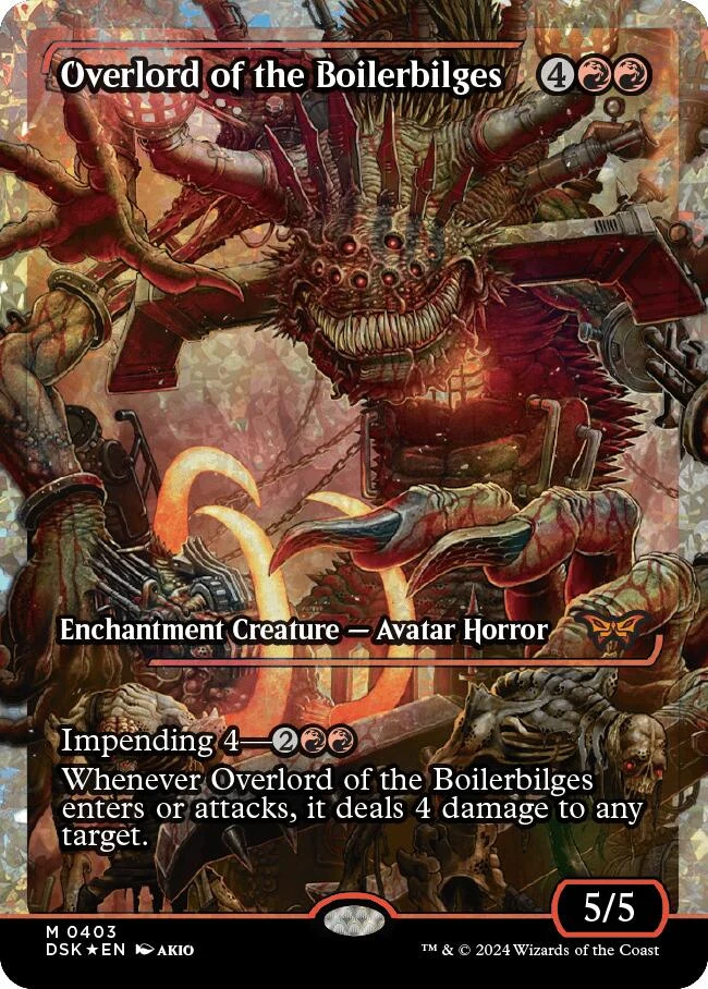 Overlord of the Boilerbilges (Showcase) (Fracture Foil) (403) (Duskmourn: House of Horror)