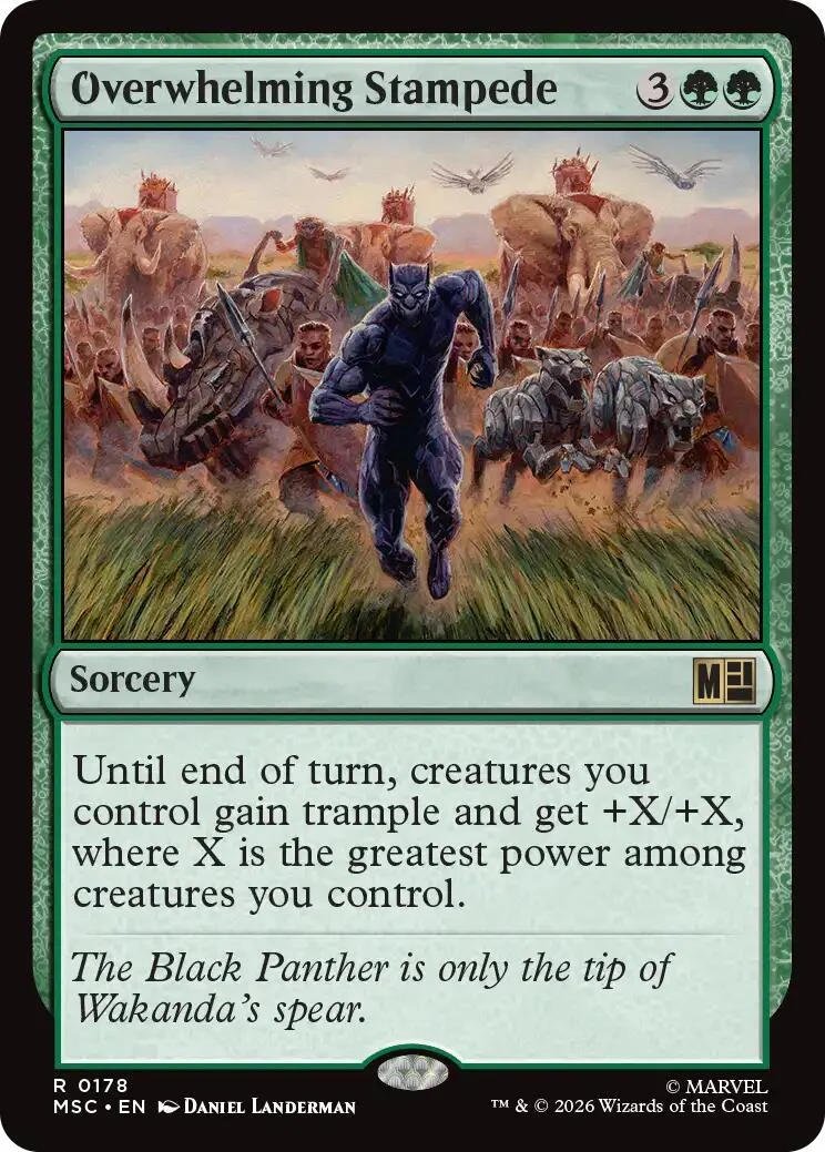 Overwhelming Stampede (Surge Foil) (178) (Commander: Marvel Super Heroes)