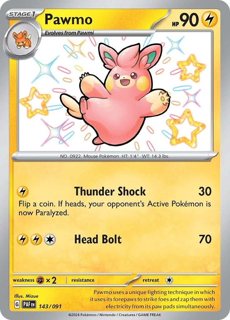 Pawmo (143/091) (SV: Paldean Fates)