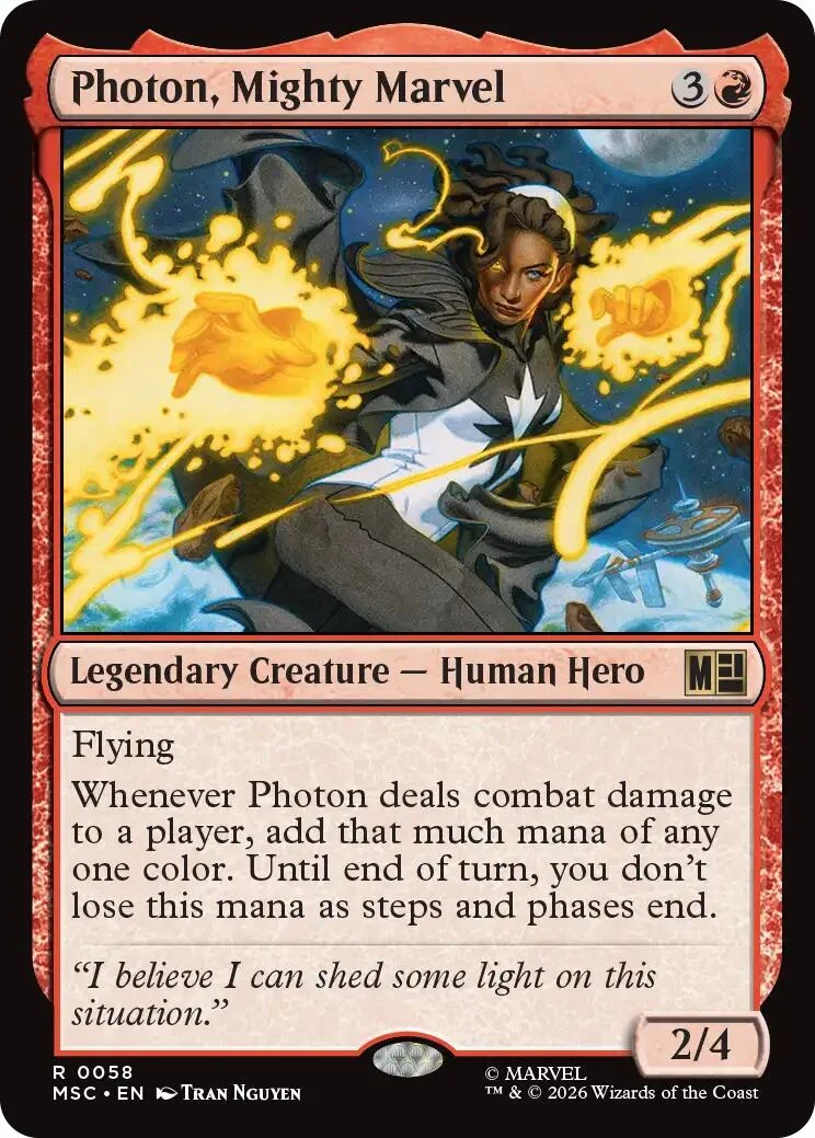 Photon, Mighty Marvel (Surge Foil) (58) (Commander: Marvel Super Heroes)