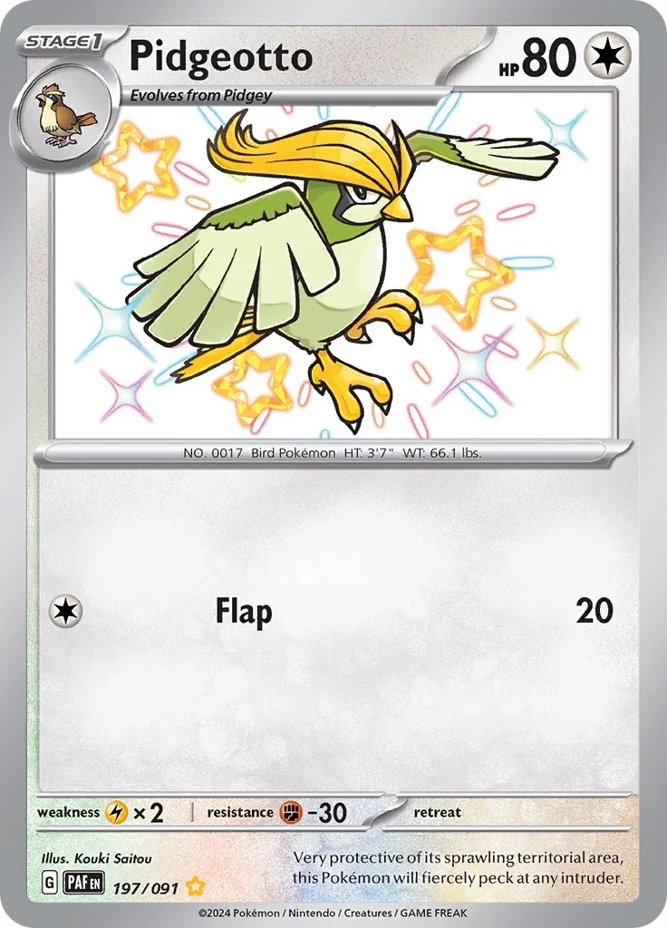 Pidgeotto (197/091) (SV: Paldean Fates)