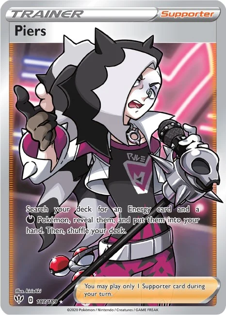 Piers (Full Art) (187/189) (SWSH03: Darkness Ablaze)