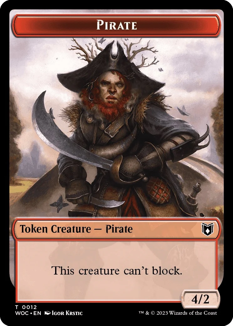 Pirate // Human Soldier Double-Sided Token (12 // 7)